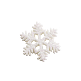 White Glitter Snowflake Flatback Craft Embellishment