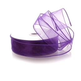 1.5" Wired Sheer Organza Ribbon