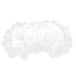 Chiffon Double Rosette Cluster Bow