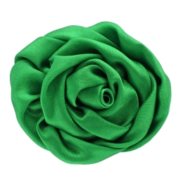 3" Twisted Rose Satin Fabric Hair Flower