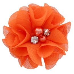 2" Rounded Folded Chiffon Hair Flower