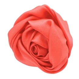 3" Twisted Rose Satin Fabric Hair Flower