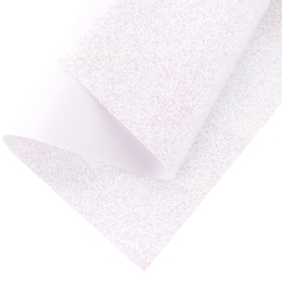 Medium Glitter Fabric Sheet White