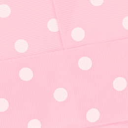 Light Pink w/ White Dots Grosgrain Ribbon HBC