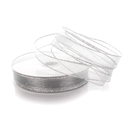 7/8" Wired Sheer Organza Ribbon