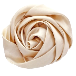 3" Twisted Rose Satin Fabric Hair Flower