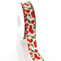 7/8" Sweet Cherries Grosgrain Ribbon