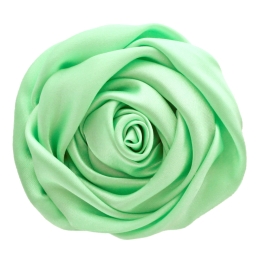 3" Twisted Rose Satin Fabric Hair Flower