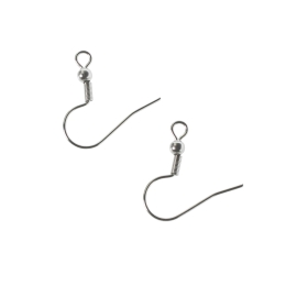 Earring Hook Hardware Silver