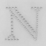 HotFix Iron On Rhinestone Transfer Alphabet Monogram Engraved - 1.5"