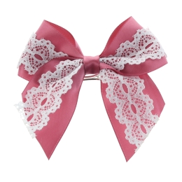 Vintage Satin Lace Hair Bows Pack - 12pc