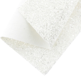 Chunky Glitter Canvas Sheets White Translucent