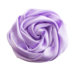 3" Twisted Rose Satin Fabric Hair Flower