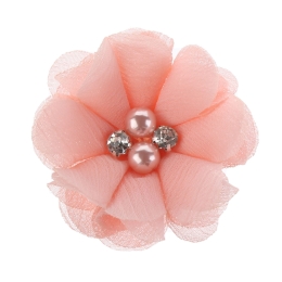 2" Rounded Folded Chiffon Hair Flower