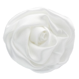 3" Twisted Rose Satin Fabric Hair Flower