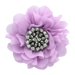 3.5" Jewel Chiffon Petals Hair Flower