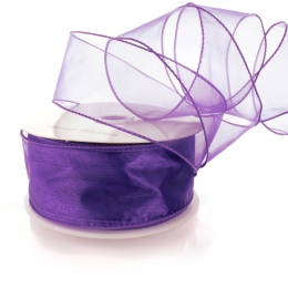 2.5" Wired Sheer Organza Ribbon