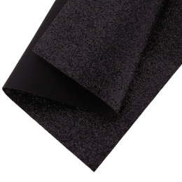 Medium Glitter Fabric Sheet Black