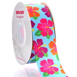 1.5" Summer Hibiscus Grosgrain Ribbon