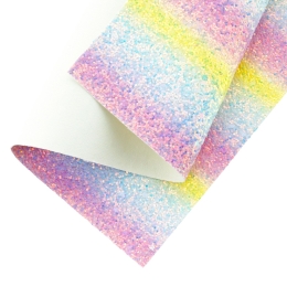 Chunky Glitter Canvas Sheets Pastel Ombre Stripe