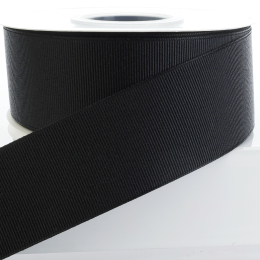 Black Textured Grosgrain Ribbon