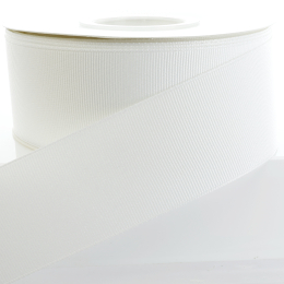 White Textured Grosgrain Ribbon