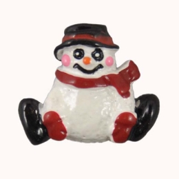 Sitting Snowman Flatback Craft Embellishment