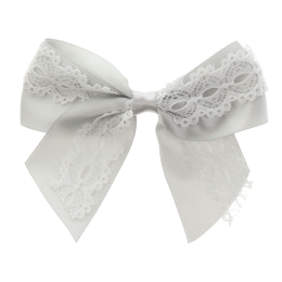 Vintage Satin Lace Hair Bows Pack - 12pc