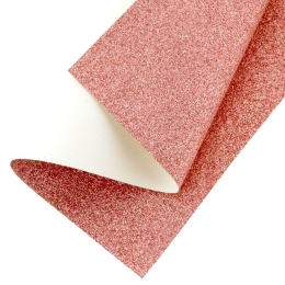 Fine Glitter Canvas Sheet Cinnamon Rose