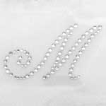 HotFix Iron On Rhinestone Transfer Alphabet Monogram Script - 1.5"