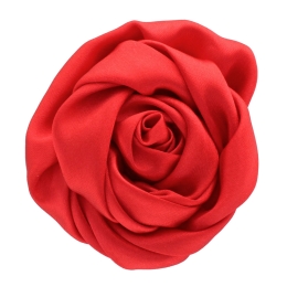 3" Twisted Rose Satin Fabric Hair Flower