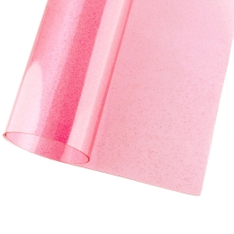 Glitter Transparent Jelly Sheets Strawberry Pink