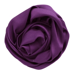 3" Twisted Rose Satin Fabric Hair Flower