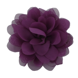 4" Chiffon Rounded Petals Fabric Flower