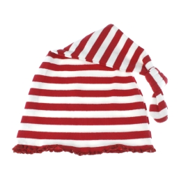 Ruffle Knotted Tail Cotton Beanie Hat