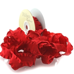 7/8" Satin Double Ruffle Ribbon