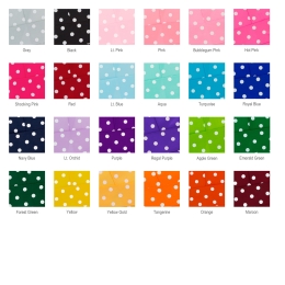 HBC White Dots Grosgrain Ribbon Digital Color Chart