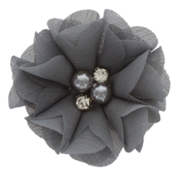 2" Rounded Folded Chiffon Hair Flower