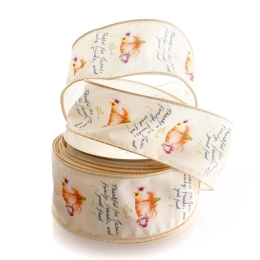 2 1/2" Wired Ribbon Fall Thankful for Jesus