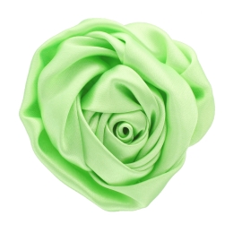 3" Twisted Rose Satin Fabric Hair Flower