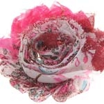 2.25" Shabby Vintage Print Flowers