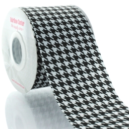 3" Houndstooth Grosgrain Ribbon