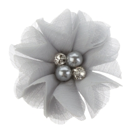 2" Rounded Folded Chiffon Hair Flower