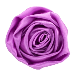 3" Twisted Rose Satin Fabric Hair Flower