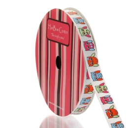 3/8" Owl Grosgrain Ribbon