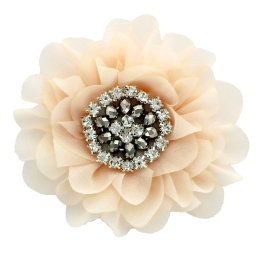 3.5" Jewel Chiffon Petals Hair Flower