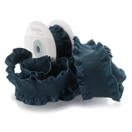 1.5" Satin Double Ruffle Ribbon