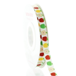 3/8" Fall Apples Grosgrain Ribbon