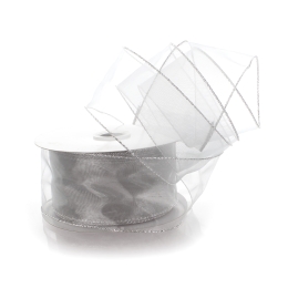 2.5" Wired Sheer Organza Ribbon