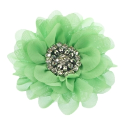 3.5" Jewel Chiffon Petals Hair Flower